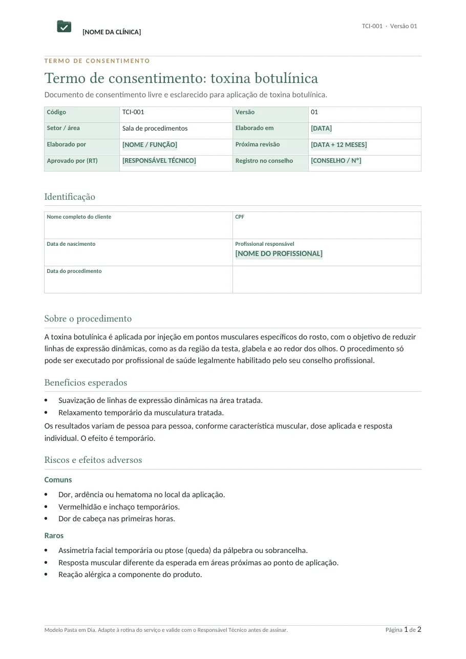 Termo de consentimento